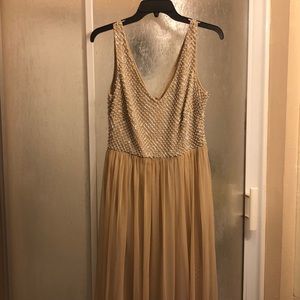 Adrianna Papell tulle gown.